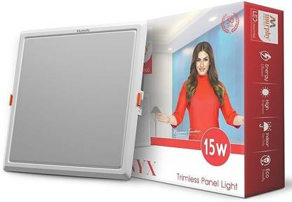 MURPHY LED 15W TRIMLESS Square (Cool White, Pack of 1) Recessed Ceiling Lamp