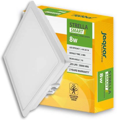 Jaquar Lighting LED Strella Smart 8W Motion Sensor Panel Light, (Square, Cool White) Ceiling Light Ceiling Lamp