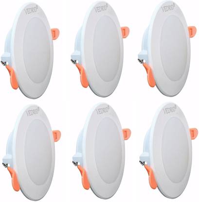 VEDRID Round 6500K 700 lm for 3 Inch Junction Box LED DownLight White Pack of 6 Recessed Ceiling Lamp