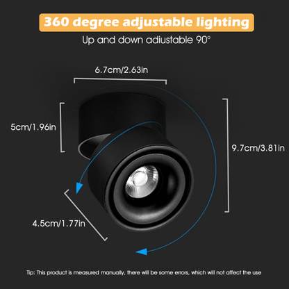 PROBEROS Ceiling Spotlight Spot Light for Home Ceiling Adjustable Angle Spotlight Ceiling Light Ceiling Lamp