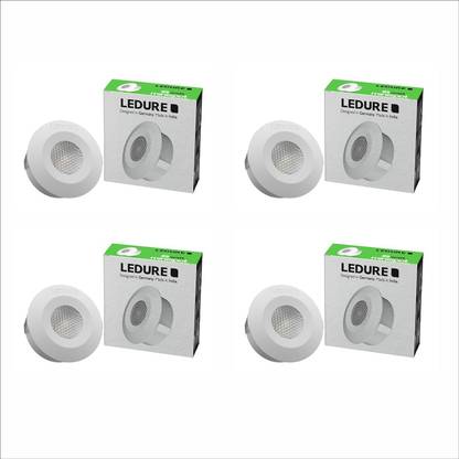 Ledure 2W Mini Spot Round LED Ceiling Light Warm White Pack of 4 Ceiling Light Ceiling Lamp