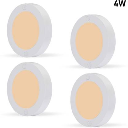 SURYA Surya 4W Super Striker Led Downlighter Round Warm White (Pack of 4) Recessed Ceiling Lamp