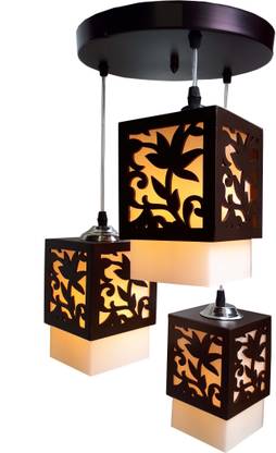 Brightlyt 3 Lights Lotus Chandelier Hanging Cluster for Home Decor Pendants (Without Bulb) Pendants Ceiling Lamp