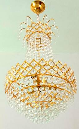 Shri Mahal Antiques Crystal Big Size Jhumar Lamp Ceiling Light For Living Room/Hall/Bed Room etc Chandelier Ceiling Lamp