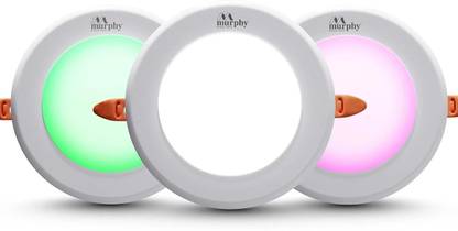 MURPHY 7W Comet 3-in-1 Round LED Conceal Panel Light (Cool White/Green/Pink) –Pack of 2 Ceiling Light Ceiling Lamp
