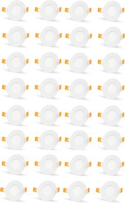D'Mak 4 Watt White, HOT! Ultrathin design slim round panel light LED dimmable ceiling recessed grid downlight (Pack of 32 Pcs) Recessed Ceiling Lamp