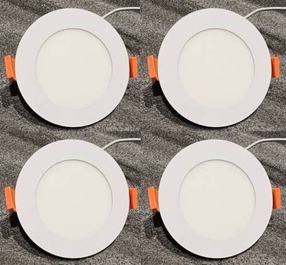 Neptune Nexa Neptune Slim Panel Led Light 8w ( Color - Cool White) 6000k (Pack of 4Pcs) Recessed Ceiling Light Ceiling Lamp