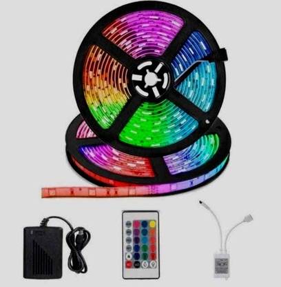 spark world RGB LED Light Strip Gift Pack Color Changing Rope Lights with IR Remote Adaptor Ceiling Light Ceiling Lamp