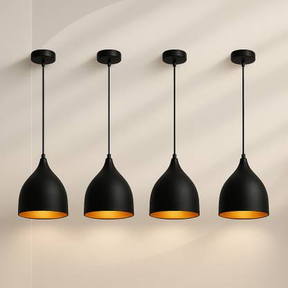 ujalacraft Maddy Space Elegant Black & Gold Light Hanging Pendant Lamp Ceiling Light Ceiling Lamp
