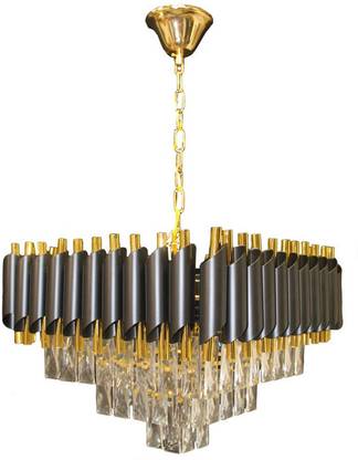 Baslash Modern Crystal Square black-gold_600mm Chandelier Pendant Ceiling Light Fixture Chandelier Ceiling Lamp