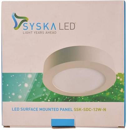 Syska Led Surface Mounted Panel (R) 12W-4000K (SSK-SDC-12W-N-4K) Ceiling Light Ceiling Lamp