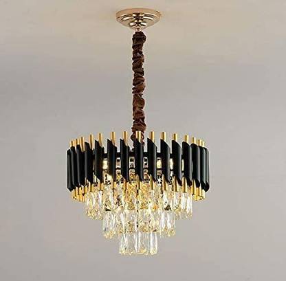 Lumina Modern 400mm Black and Gold Chandelier Light Fixture, 16 inch Chandelier Ceiling Lamp