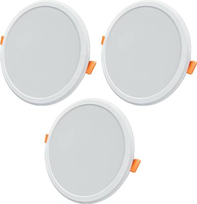 ASTER LITE 8-Watt Slim Round LED Panel Light/Ceiling Light (Cool White, Pack of 3) Recessed Ceiling Light Ceiling Lamp