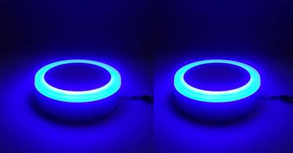 HBX LED Wall/Ceiling Surface Light 6 Watt (3+3) Dual 3D Light Color BLUE/White, 2 Surface Ceiling Light Ceiling Lamp