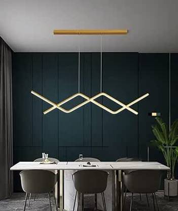 HDC GOLD BODY LINEAR LED CHANDELIER LIGHT HANGING LAMP - WARM WHITE Chandelier Ceiling Lamp