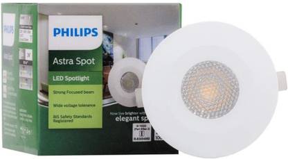 PHILIPS Astra Spot 2-watt LED Spotlight for Display Cutout:35mm Cool Day Light,Pack of 6 Ceiling Light Ceiling Lamp