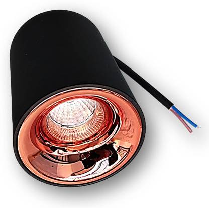 RADIANT LED COB Cylinder Surface Light Black Body (Rose Reflector) (8Watt) (Cool White) Chandelier Ceiling Lamp