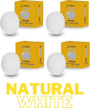 Jaquar 12W Gem Trim Less Round Surface Mount Down Light Natural Light (Pack of 4) Ceiling Light Ceiling Lamp