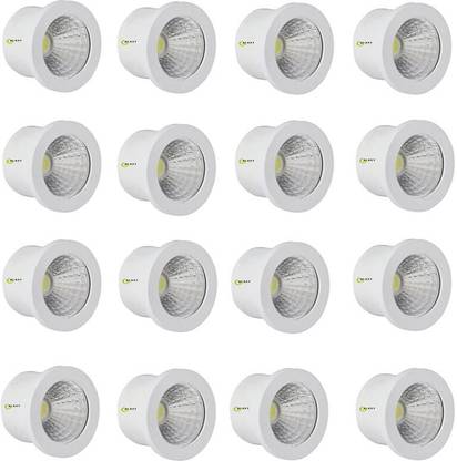GALAXY 1 Watt LED COB Spot Light (Warm Light) round pack of 16 Recessed Ceiling Lamp