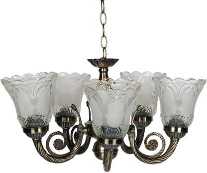 VAGalleryKing Different Design Indian 5 Glass Jhumar Chandelier Ceiling Lamp