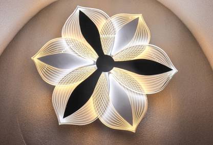 Swanart Glowora RGB Color Changing Acrylic & Metal Flower-Shaped Modern 10W Light Chandelier Ceiling Lamp