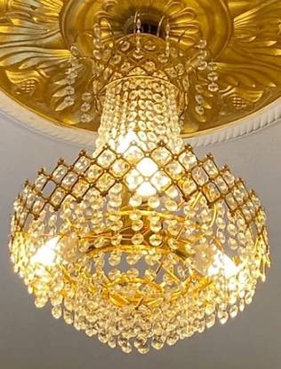 Prmoagen Crystal Big Size Jhumar Ceiling Light For Living Room/Hall/Bed Room etc. Chandelier Ceiling Lamp