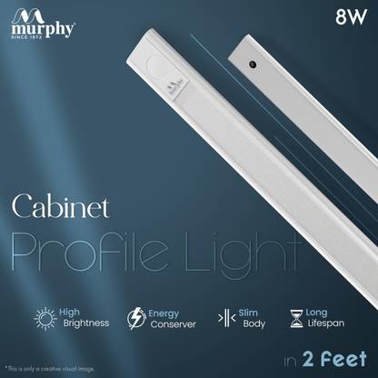 MURPHY 2 Feet LED Under Cabinet Lighting, 8W Profile Light : Warm White, Pack of 1 Spot Light Ceiling Lamp