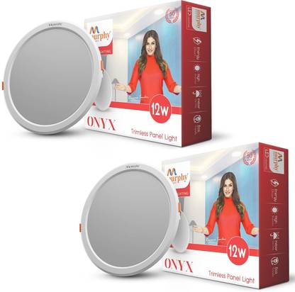 MURPHY LED 12W TRIMLESS Round (Cool White, Pack of 2) Recessed Ceiling Lamp