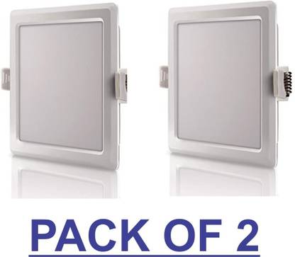 AP Source 8 Watt Square LED Panel Light Size 4 Inch Pack of 2 Recessed Ceiling Lamp
