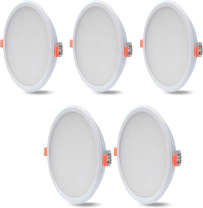 D'Mak D'Mak 22 Watt Round LED PC Panel Light for POP & False Ceiling Pack of 5 Ceiling Light Ceiling Lamp