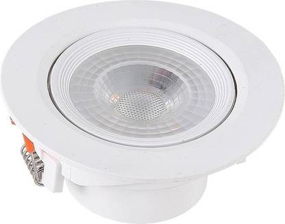 OLIPS LED Ceiling Spot Light (3 WATT) Fiber Body, 30° Adjustable, Warm White Light, 1 Cob Light Ceiling Lamp