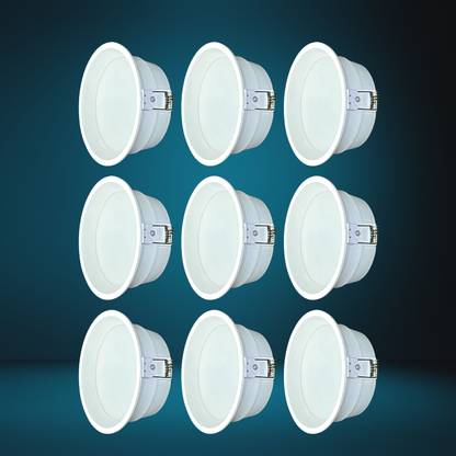 ASTER LITE 20W Round Deep Down LED Panel Light | Ceiling Light (Cool White, Pack of 9) Recessed Ceiling Light Ceiling Lamp