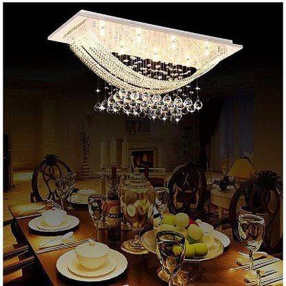 Crysta World Rectangular K9 Crystal Chandelier Ceiling Lamp