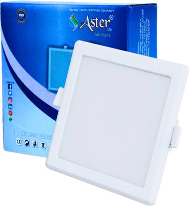 ASTER LITE 8W Square 3-in-1 Color Changing LED Panel Light/Ceiling Light (Pack of 1) Recessed Ceiling Light Ceiling Lamp