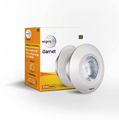 Wipro Garnet 2W LED Spotlight Recessed Ceiling Light Ceiling Lamp