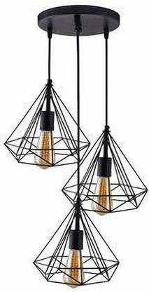 Fine Traders FT 3 Black diamond hanging pendent chandeliers lights (Bulb not included) Pendants Ceiling Lamp