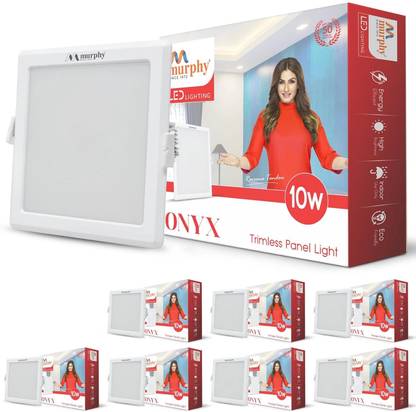 MURPHY LED 5W TRIMLESS Square (Cool White, Pack of 8) Recessed Ceiling Light Ceiling Lamp