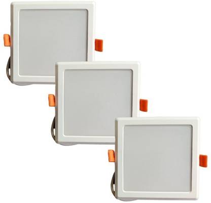 Swift Lite LED Light 8W Square Panel Light - Warm White(WW - 8W SPL) Pk - 3 Recessed Ceiling Light Ceiling Lamp