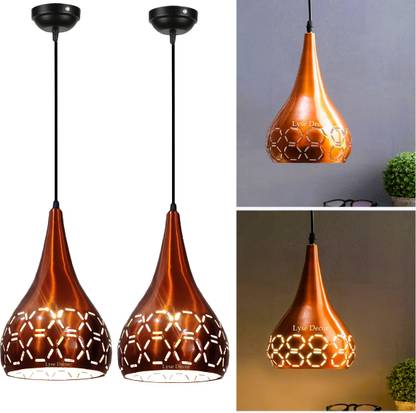 Lyse Decor Copper Hanging Light (Set of 2) Pendant Lamp Ceiling Lamp