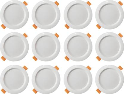 MVL 10-Watt LED Ceiling Conceal Panel Down Light White Round Pack of 12 Ceiling Light Ceiling Lamp