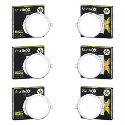 Sturlite Dex 12W Round LED Downlight - (Pack of 6) Ceiling Light Ceiling Lamp
