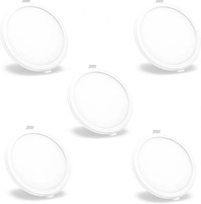 NEW INDIA LIGHTING 8 WATT LED ROUND PANEL LIGHT||DOWN LIGHT||CONCEAL LIGHT (WHITE)PACK OF 5 Recessed Ceiling Light Ceiling Lamp