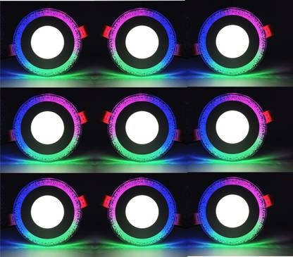 Hybrix LED Jelly Ceiling Panel Light 6 Watt (3+3) Concealed light, 3D RGB & White Color Recessed Ceiling Lamp