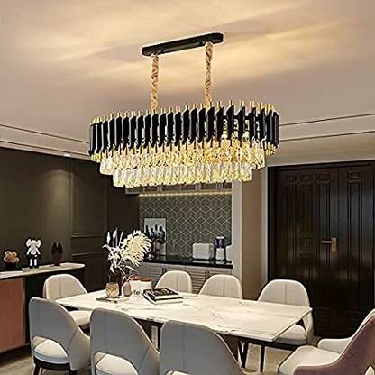 ORAB 800x350 MM(80x35cm) Gold Black Crystal Pendant Chandelier Ceiling Lights Hanging Chandelier Ceiling Lamp