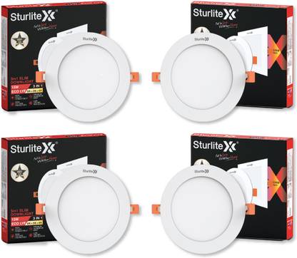 Sturlite Eco LYF 15W (3 in1) Round LED Downlight - (Pack of 4) Ceiling Light Ceiling Lamp