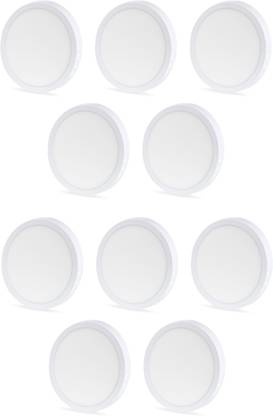 D'Mak 15 Watt Round LED Surface Mounted Panel Light, Cool White Mounted Panel Cool White Pack Of 10 Recessed Ceiling Lamp