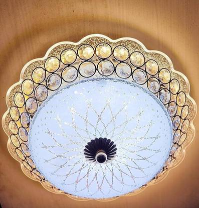 ORAB Crystal Ceiling Round Light and Modern LED Chandelier light 12 inch Chandelier Ceiling Lamp