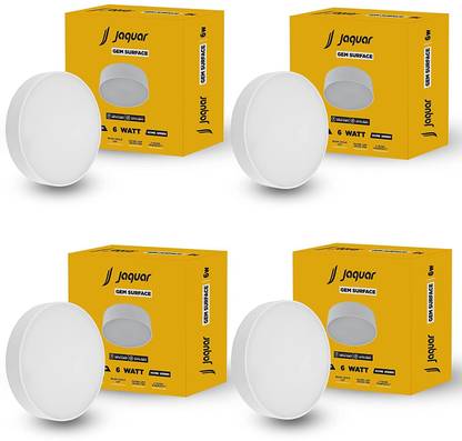 Jaquar 6W LED Gem Trim Less Round Surface Mount Down Light Natural White (Pack of 4) Ceiling Light Ceiling Lamp
