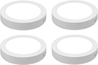 MVL MVL 15 Watt Round LED Ceiling Surface Panel Light (White, Pack of 4) Ceiling Light Ceiling Lamp