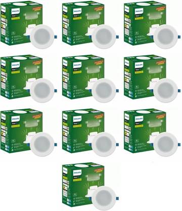 PHILIPS Starfit 10 watt Concealed JB LED downlighter (Cool Day Light, Pack of 10) Ceiling Light Ceiling Lamp